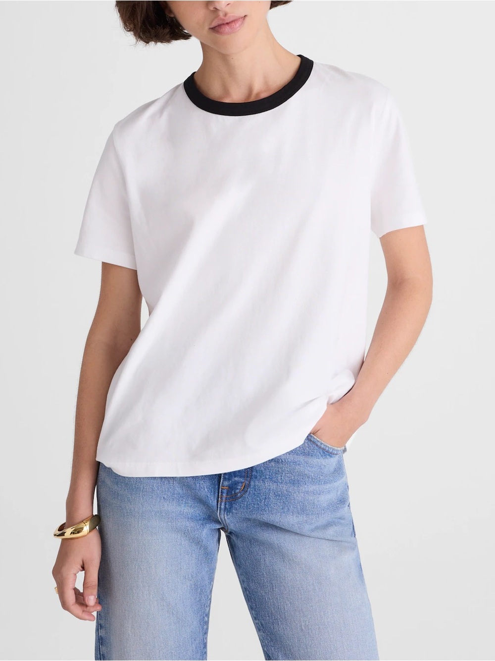Madewell The Perfect Crewneck Tee in Allday Jersey